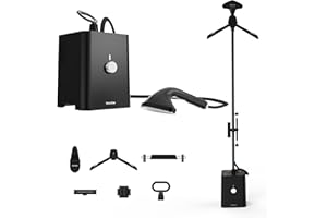 STEAMONE -Steamer Professionnel Defroisseur vapeur 2900W 125g/min 10bars -Fer à repasser Vertical et Horizontal Autonomie 90min (2500ml) -Élimine 99,99% d'Impuretés -Prêt en 120s -Câble 3m -SteamCube