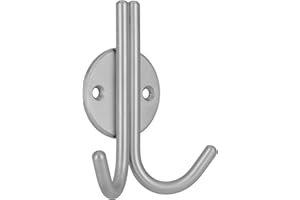 SIRO Garderobenhaken Kleiderhaken Doppelhaken 2259 Echt Edelstahl massiv LA 32 mm 1 Stück