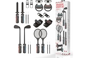 Venom Zestaw sportowy 10-w-1 do Nintendo Switch 2 | Kierownice, kije golfowe, rakiety tenisowe, miecze i paski na nogi do Joy-Con