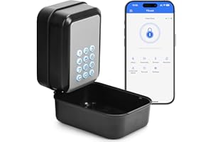 PAIRIER Smart Schlüsselbox, Bluetooth Lock Box unterstützt TTLock APP und PIN-Code Schlüsseltresor mit 12 Stelligem Zahlencode Geeignet für Haus Garage Wohnung, Ferienunterkunft