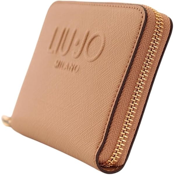 Portafoglio Liu Jo Caliwen XL Zip Around Con Monogram – 12 Vani Carte, Portamonete, Similpelle Naturale/Dk