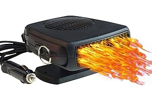 Milukon Car Heater 12V, Portable Auto Heater 150W Fast Heating Defrost Defogger 2 in1 Heating/Cooling Outlet Plug in Cigarette Lighter Automobile Windscreen Fan for All Cars