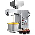 SaCLi cold extraction machine mini oil machineIntelligent commercial household oil press fully automatic nut seed crushing olive oil press voltage 110V(Color:110V)