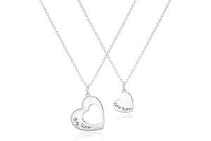 Philip Jones Set di collane Big Sister e Little Sister placcate in argento