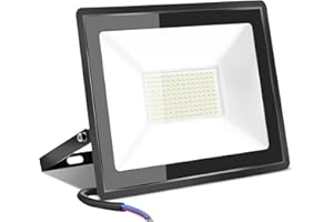 Ankishi 100W LED Floodlight, IP66 Security Lights, Super Bright Lights LED 10000LM Light, 6500K Daylight White Wall Light for Garden, Patio, Backyard, Front Yard, Garage