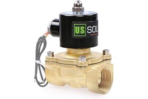 U.S. Solid 24V DC 1" G Electroválvula Eléctrica Latón Normalmente Cerrado "NC" Solenoid Válvula Accionamiento Directo Aire Agua Aceite