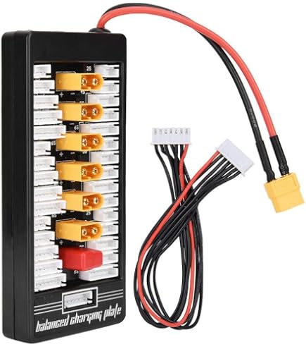 WANGCL Placa Expansora De Carga Paralela 2 En 1 Con Puertos XT60 Y XT30, Compatible Con Baterías LiPo 2-6S Para Modelos RC, Incluye Fusibles De Protección