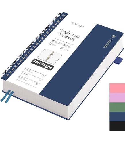 Block notes A5 a quadretti, rigati, fogli bianchi