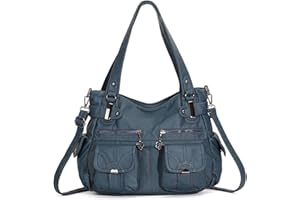 FANDARE Duże torebki damskie Vintage Crossbody Torba na ramię Wodoodporna PU Skóra do podróży Praca Szkoła Zakupy Przełączanie Crossbody Bag