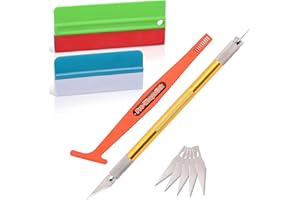 Ehdis Kit vinile Applicazione Adesivi Auto: Kit Pellicola di Alta con Taglierino Professionale e Spatole per Pellicola e stick magnetico avvolgenteper Installazione Pellicole Auto Cellulare DIY