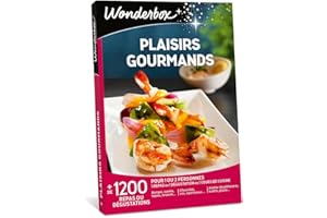 Wonderbox - Coffret Cadeau Plaisirs Gourmands – 2900 Dégustations De Champagnes Et Spiritueux, Repas Gourmands Ou Cours De Cuisine Pour 1 Ou 2 Personnes