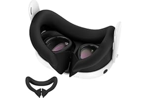 Seracle Silikon VR Face Cover Pad für Meta Quest 3 VR Headset (Schwarz)