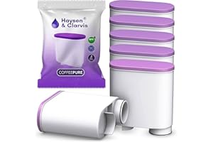 Haysen & Clarvis Filtr do wody kompatybilny z filtrem osadowym Philips CoffeePure AquaClean, filtr wody kompatybilny z Saeco i ekspresami do kawy Philips (6 sztuk)