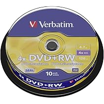 Verbatim 43563 DVD-RW Serl 4X Colour Surface 4,7 Go Slim