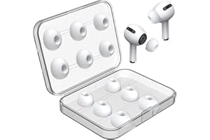 Zhtulck 6 Pairs Silikontips für Airpods Pro und AirPods Pro mit Loch zur Geräuschreduzierung, Anti Rutsch Silikon-Ohrstöpsel für Airpods Pro 1/2 mit tragbarer Aufbewahrungsbox (S/M/L)