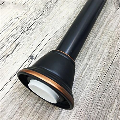 FAFZ-clothing shelves Bathroom retractable rod retro bathroom rod black clothes drying pole balcony drying rod straight stick Clothes hook ( Size : 150-260cm )
