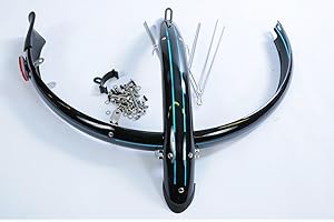 Vavert PAIR FULL LENGTH MUDGUARDS FOR ALL NON SUSPENSION BIKES WITH 24 x 1.75 to 24 x 2.215 TYRE SIZES