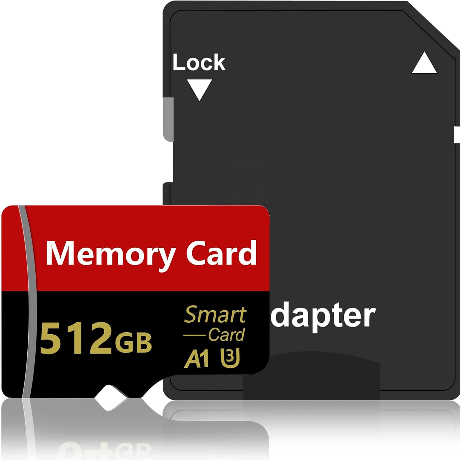512GB Memory Card with Adapter, High Speed Memory Card, Portable TF Card for Gopro Camera Phones, Smartphones, Drones and Dash CAM, Tablets