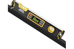 URPRO Inclinometer, Digital Torpedo Level and Protractor Neodymium V-Groove Magnets Bright LCD Display Smart Level IP54 Dust/Water Resistant