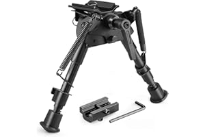 Feyachi Gewehr Zweibein 6-9 Zoll Verstellbares Taktisches Picatinny-Zweibein mit Drehgelenk für Weaver und Picatinny Schienen für Gewehr Softair etc