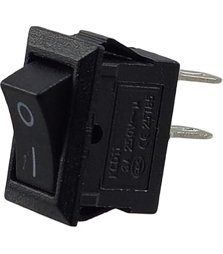 Interruttore Basculante Rotondo LED Rosso 15 Mm ON/OFF 2/3 Pin 250V/3A - Componenti Elettronici