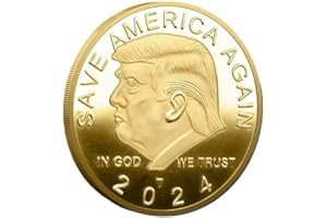 YIQILAFADA Moneta del presidente Donald Trump, Moneta Trump 2024 Moneta Sfida Salva l'America di nuovo