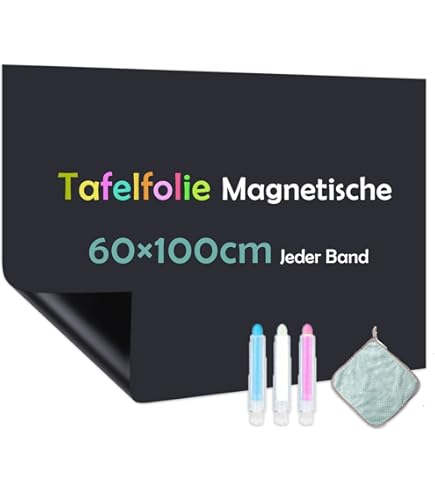 Whiteboard-folie | Prijs-prestatie top 40 maten | Schreibfolie zelfklevende folie | beschrijfbaar, afwisbaar, magnetisch | Magneetbord | WhiteBoard zonder frame voor staand en liggend formaat (200 cm