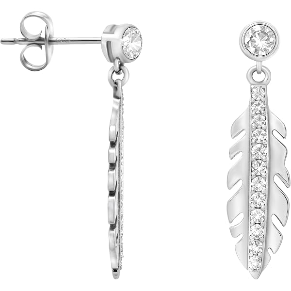 Orecchini Pendenti SOFIA MILANI In Argento 925 | Design Cuore E Lucchetto | Placcato Rodio Ipoallergenico | Regalo Con Scatola