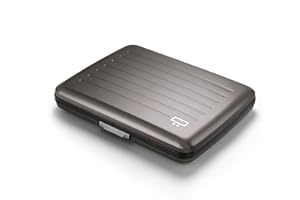 ÖGON -DESIGNS- Portefeuille en Aluminium, Grande capacité avec Fermoir en métal, Protection RFID Contre la fraude et la démagnétisation, modèle Smart Case Oslo Large