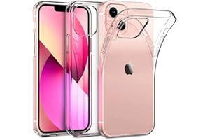 Oprimio Krystalicznie przezroczyste etui do iPhone 13 [silikonowe etui] [% 100 przezroczyste] [niemiecki materiał] [ultra cienkie] przezroczyste etui na telefon komórkowy do Apple iPhone 13