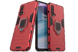 MAIJIN Kompatybilne z OnePlus Nord CE 5G, OnePlus Nord Core Edition 5G Etui Ochronne, Pierścień o 360 Obrót Magnetyczny Uchwyt na Telefon Komórkowy (Czerwony)