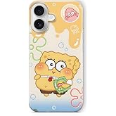 Multitronic iPhone 17 ile Uyumlu SpongeBob Desenli Şeffaf Telefon Kılıfı