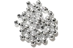 Craft Factory - Sfere di perle da 5 mm, colore: Argento