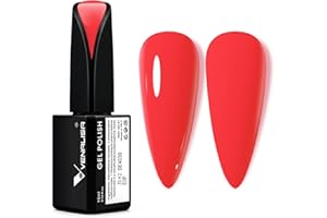 ‎V VENALISA VENALISA UV Nagellack Koralle orange 15ml Gel Nagellack für UV Nagellampe Transparent Coral Orange Gel Nail Polish Gel Nageldesigns für DIY Nageldesign