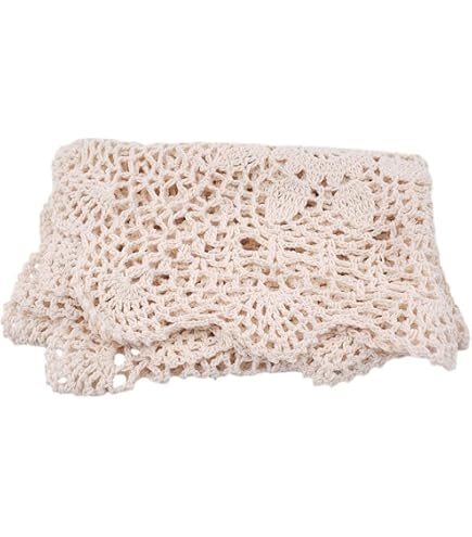 Damanni 2 Centrini Rotondi Fatti A Mano All'Uncinetto | Puro Cotone 50 Cm | Tovagliette Da Tavola Vintage Con Motivo Floreale | Fatto A Mano