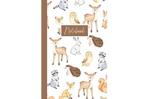 Notebook: Woodland Animals, Ruled Notebook/Journal, 6x9, 120 Pages, Perfect for Writing, Journaling, Poetry | Office, Home & School | Great Gift Idea