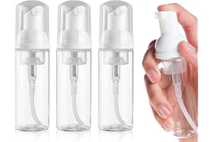 AOYEGIC Set med 3 skumdispenser, transparent tom skumpumpflaska, miniflaska med skumpump, bärbar dispenser, skumtvåldispenser, påfyllningsbehållare (50 ml)