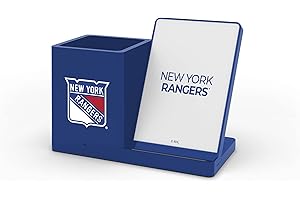 SOAR NHL New York Rangers Wireless Charger and Desktop Organizer, Team Color