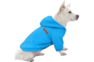 HuaLiSiJi Felpe con Cappuccio per Cani Felpa Cane Piccola Taglia Maglione Cane Taglia Piccola Bellissimi, Tessuto Morbido, Molto Caldo (XXL, Blu)