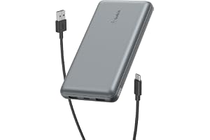 Belkin C Portable Charger 20000mAh, 20K Power Bank with Type C Input Output Port and 2 A Ports with Included C to A Cable for iPhone, Galaxy, Pixel, iPad, AirPods and More –Space Gray