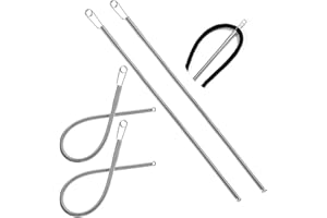 TELOOCO 4 Stück Kordelzug Fangnadel Durchziehnadel Flexibles Feder Nadeleinfädler Metall Einfädelwerkzeug für Kordelzüge Faden Einfädelhilfe Kordelzug Einfädler für Hoodies Jacken Hosen Sweatpants