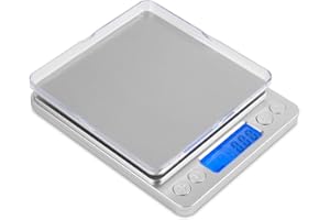 Cyfrowa waga kuchenna, waga precyzyjna Mafiti 0,1g / 3kg, PSC/funkcja tarowania/wyświetlacz LCD, waga listowa, waga kieszonkowa - srebrzysty