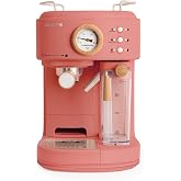 CREATE / THERA RETRO PRO/Terracotta Semi-Automatic Express Coffee Machine/20 bar, milk tank, drip tray, two outlets, capacity