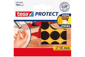 tesa Protect filtglidare - 16 stycken - diameter 18 mm - bruna
