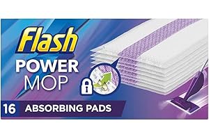 Flash Refill Power Mop Pads with 16 Pack for Power Deep Wet and Dry Floor Cleaning Indoors and Outdoors Uses Sold By FIRST CHOICE KAYA