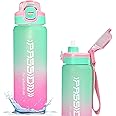 US1984 800ml water bottles | Leak-Proof | Easy to Carry Strap | BPA-Free Fridge Bottle | Water Bottle for Men, Women, Boys, Girls | Water Bottle For Office, Gym, Travel, Sports (Green, Plastic)