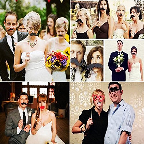 KEESIN 58 Stücke Foto Stand Stützen Parteibevorzugungen DIY Dekoration KunstFertigkeit Installationssatz für Hochzeit, Geburtstag - 4