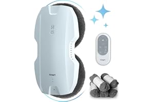 ‎FMART Fmart Fensterputzroboter 3800Pa, Fensterputzer Elektrisch, T8 Automatischer Fenstersauger mit 10pcs Lappen, Fensterreiniger Roboter, Kantenerkennung/AI Navigation, geeignet für Glatte Oberflächen