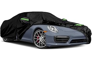JUDANNA Waterproof Car Cover Replace for 1998-2025 Porsche 911 (991/992/996/997 Series) Carrera 4S/Turbo/GT3/GTS, 6 Layers All Weather Full Car Covers with Driver Door Zipper for Sun Snow Rain Dust Protection