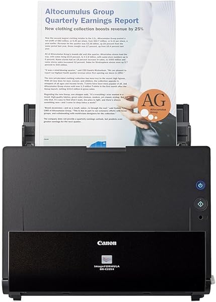 Canon DR-C225 II - imageFORMULA Dokumentenscanner (Duplex, Einzug, Farbe, 600dpi, 25 Seiten/Min, PDF OCR, kompakt, schwarz) - 1